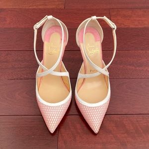 Christian Louboutin Crisso Fishnet & Patent Pump